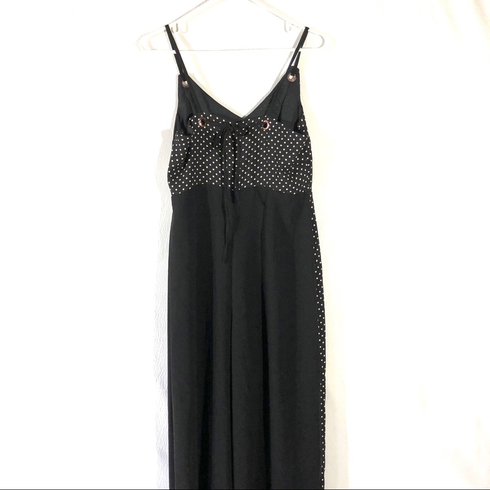 Topshop Black/Cream Polka Dot Jumpsuit - Picture 6 of 8